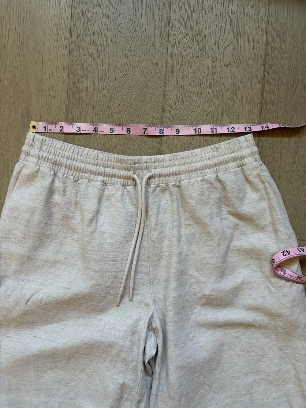 Aritzia Wide Leg Pants in Light Beige